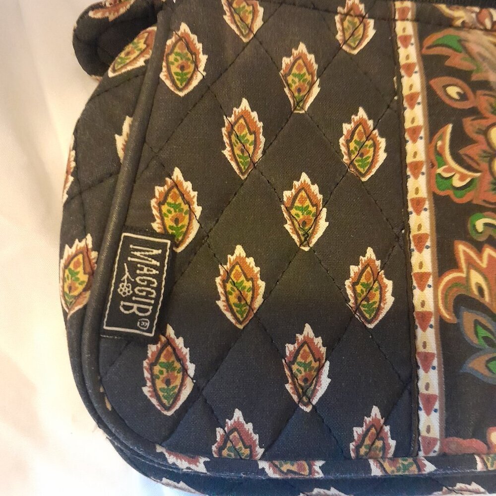 VTG Y2K Early 00s MaggiB Ganz Quilted Cotton Floral Lined Cosmetic Travel Pouch - Picture 3 of 10